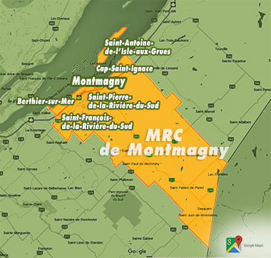 Carte MRC de Montmagny